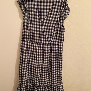 Old navy blue gingham dress